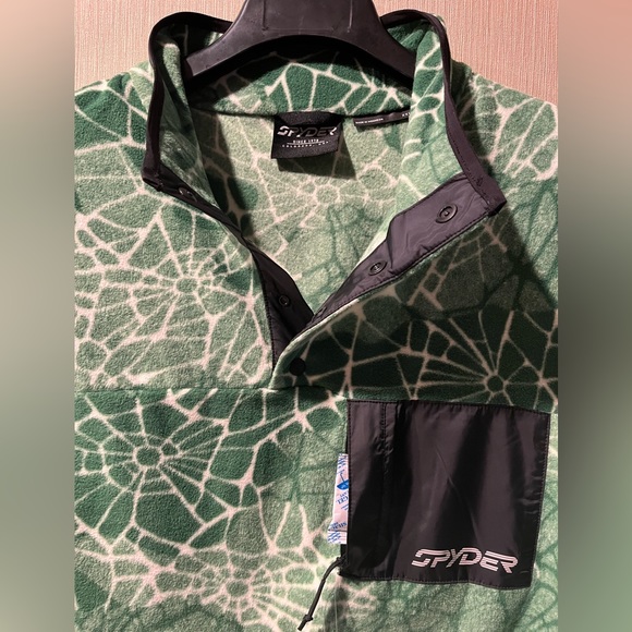 Spyder Snap Lounge Fleece Pullover- Verdant Green Sz XXL Unisex NWT - Picture 8 of 16